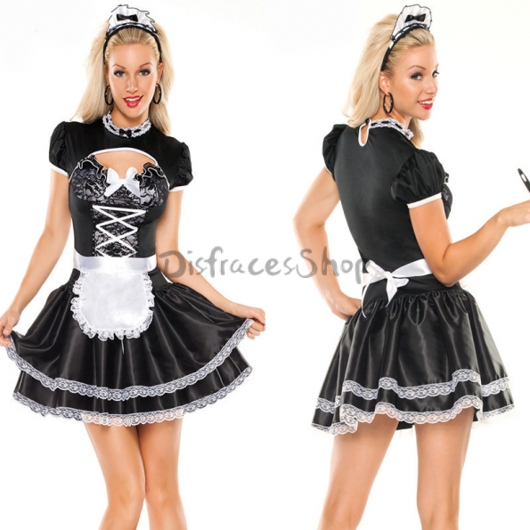 Disfraces Sirvienta Sexy Mini Vestido de Halloween para Mujer