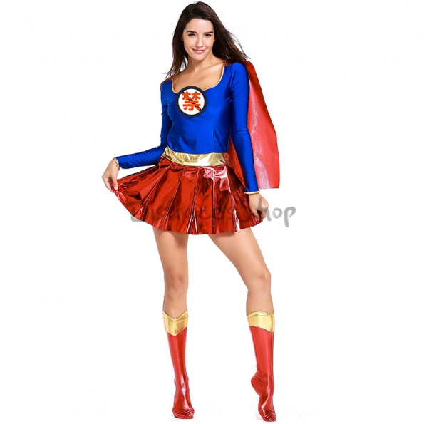 Disfraces de Superman Cómics Americanos del Mismo Estilo de Halloween para Mujer
