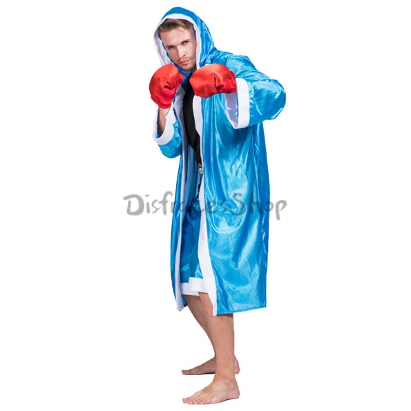 Disfraz de Boxeador Azul para hombre