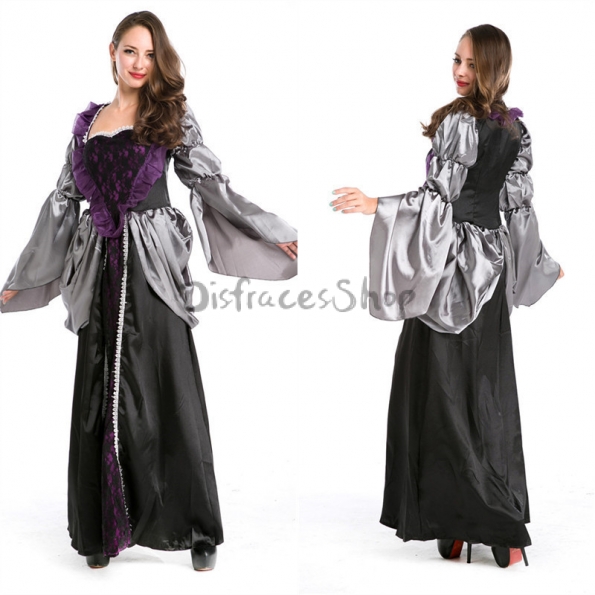 Disfraces Retro Vestido Reina Malvada de Halloween para Mujer