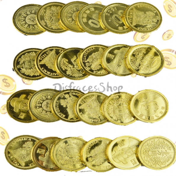 Accesorios de Monedas de Oro Suministros de Halloween