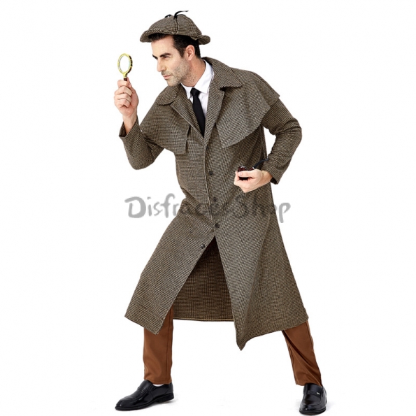 Disfraces  Sherlock Holmes Mismo Estilo Británico de Halloween Divertidos para Hombres