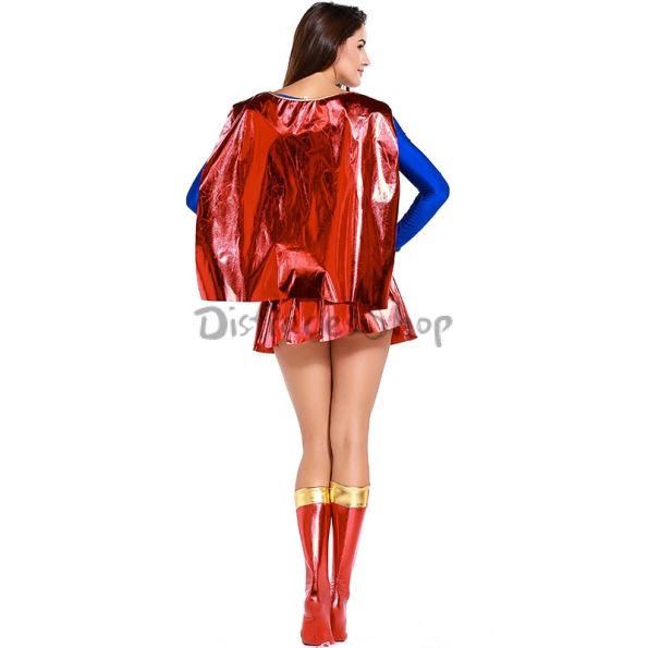 Disfraces de Superman Cómics Americanos del Mismo Estilo de Halloween para Mujer