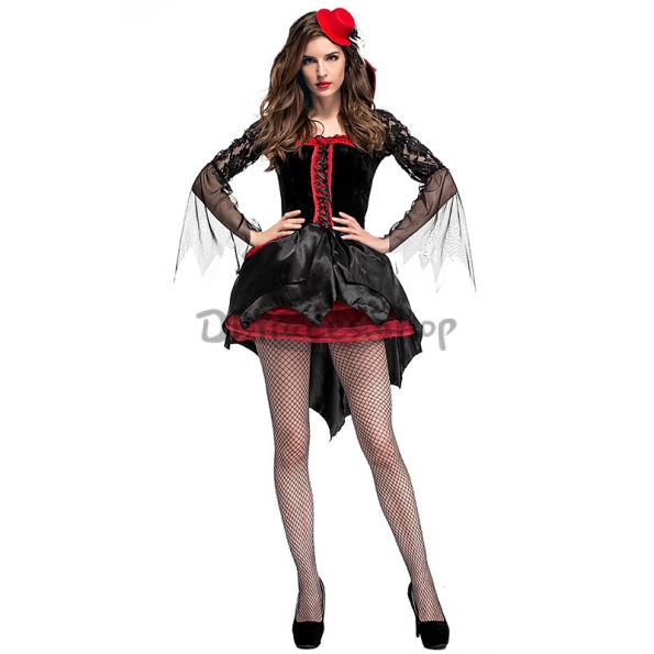 hierro Listo Cilios Disfraces de Vampiro Bruja de Encaje con Tutú de Halloween para Mujer |  DisfracesShop