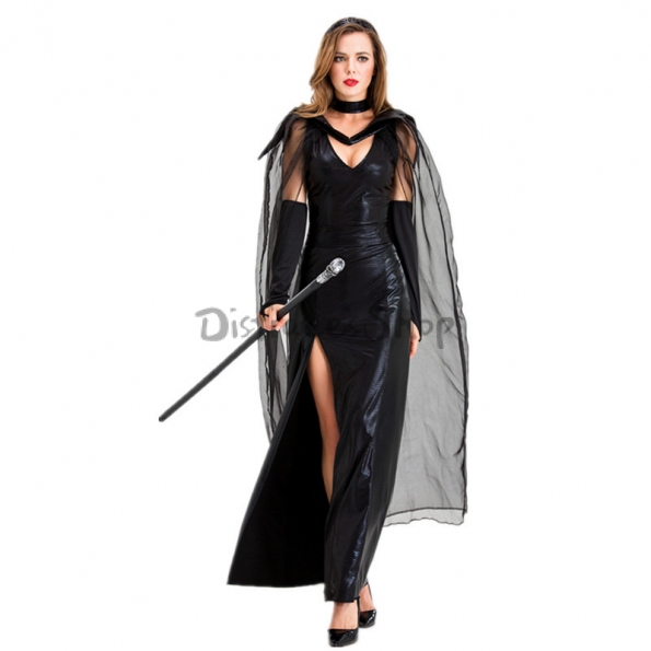Disfraces de Vampiro Vestido de Bruja Fantasma Negro de Halloween