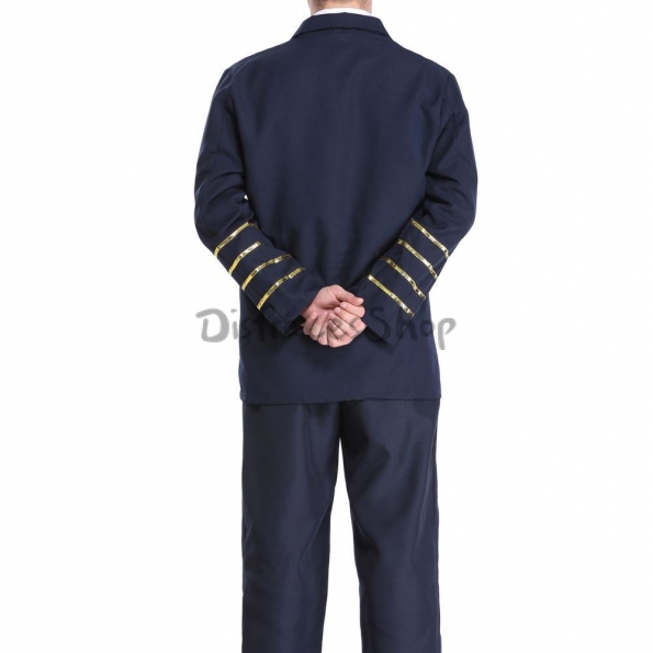 Disfraces Piloto Capitán Uniforme de Halloween Hombres