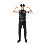 Disfraz de Uniforme Policía sin Mangas para Hombre