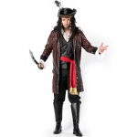 Disfraces Pirata del Caribe de Lujo Uniforme de Halloween para Hombre