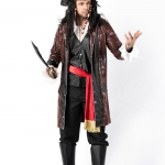 Disfraces Pirata del Caribe de Lujo Uniforme de Halloween para Hombre