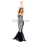 Disfraz de Sirena Vestido de Princesa Envuelto en el Pecho Sexy de Halloween