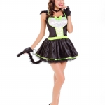 Disfraces Gato Verde Vestido de Halloween