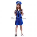 Disfraz de Policía para Niñas Hermoso Traje Azul