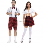 Disfraces Tentación de Cuadros Uniformes Escolares Parejas Sexy Halloween