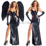 Disfraces Traje de Ángel Demonio Nocturno de Halloween para Mujer