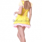 Disfraces Princesa de Oso Amarillo Vestido de Halloween para Mujer
