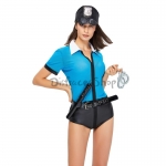 Disfraces Policía Uniforme Siamés de Mujerde Halloween