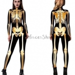 Disfraces Novia Fantasma Esqueleto Mono de Halloween de Miedo