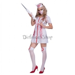 Disfraces Uniforme de Enfermera Manchado de Sangre de Halloween