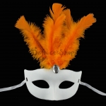 Máscara de Halloween Mascarada Encaje Pluma Puntiaguda