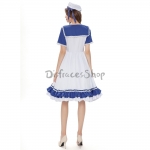 Disfraces Militares  Lolita Alice Maid Navy Outfit de Halloween para Mujer