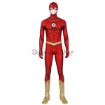 Disfraz de Flash Temporada 8 Barry Allen Traje Versión Botas - Personalizado