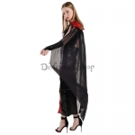 Disfraces Bruja Diablo Negro de Cuero PU Vestido de Halloween