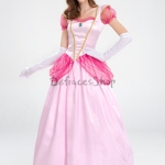 Disfraces Disney Vestido Rosa de Princesa Peach de Halloween