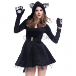 Disfraces Gato Negro Vestido Sexy de Halloween
