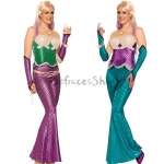 Disfraces Sirena Vestido de Halloween para Mujer