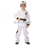 Uniforme Blanco Disfraz de Policía para Niños