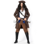 Disfraces Pirata Caribeño Uniforme de Halloween para Hombre