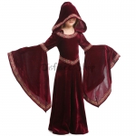 Disfraz de Vampiro Medieval Vino Rojo para Niña