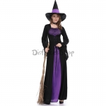 Disfraz Bruja Púrpura Vestido de Halloween para Adultos