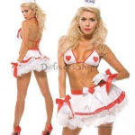 Disfraces de Enfermera Falda de Pastel de Halloween Sexy Vestido