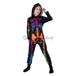 Disfraces Esqueleto de Color Luminoso de Halloween para Niñas