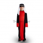 Disfraz Árabe para Niños Cosplay Estilo Negro Rojo