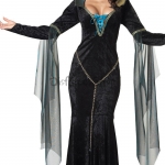 Disfraces Bruja Vestido de Noche Negro de Lujo de Halloween