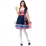 Disfraz Oktoberfest Alemán de Cerveza Estrellas Adornadas con Cuentas Vestido Estilo de Fiesta