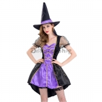 Disfraces Bruja Vestido Púrpura Sexy de Halloween