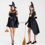 Disfraces de Brujas Vestido de Encaje Negro