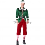 Disfraz de Elfo de Papá Noel Grueso para Hombre Adulto