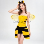 Disfraz de Rayas Amarillas Estilo Insecto de Halloween para Mujer