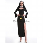 Disfraces Vestido Cruzado de la Hermana del Sacerdote de Halloween para Parejas