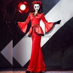 Disfraces Diablo Grim Reaper Rose Flowers Style de Halloween para Mujer