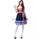 Disfraz Oktoberfest Alemán de Cerveza Estrellas Adornadas con Cuentas Vestido Estilo de Fiesta