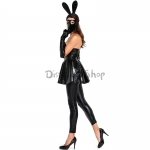 Disfraces Conejo Enmascarado de Cuero Vestido de Halloween