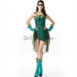 Disfraces Ángel Vestido de dríada elfo verde de Halloween