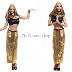 Vestido Dorado Egipcio para Mujer