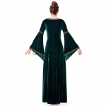 Disfraz Medieval Palacio Aristocrático Verde Oscuro de Mujer