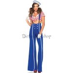 Disfraces Pantalones de Marinero Sexy Azul de Halloween